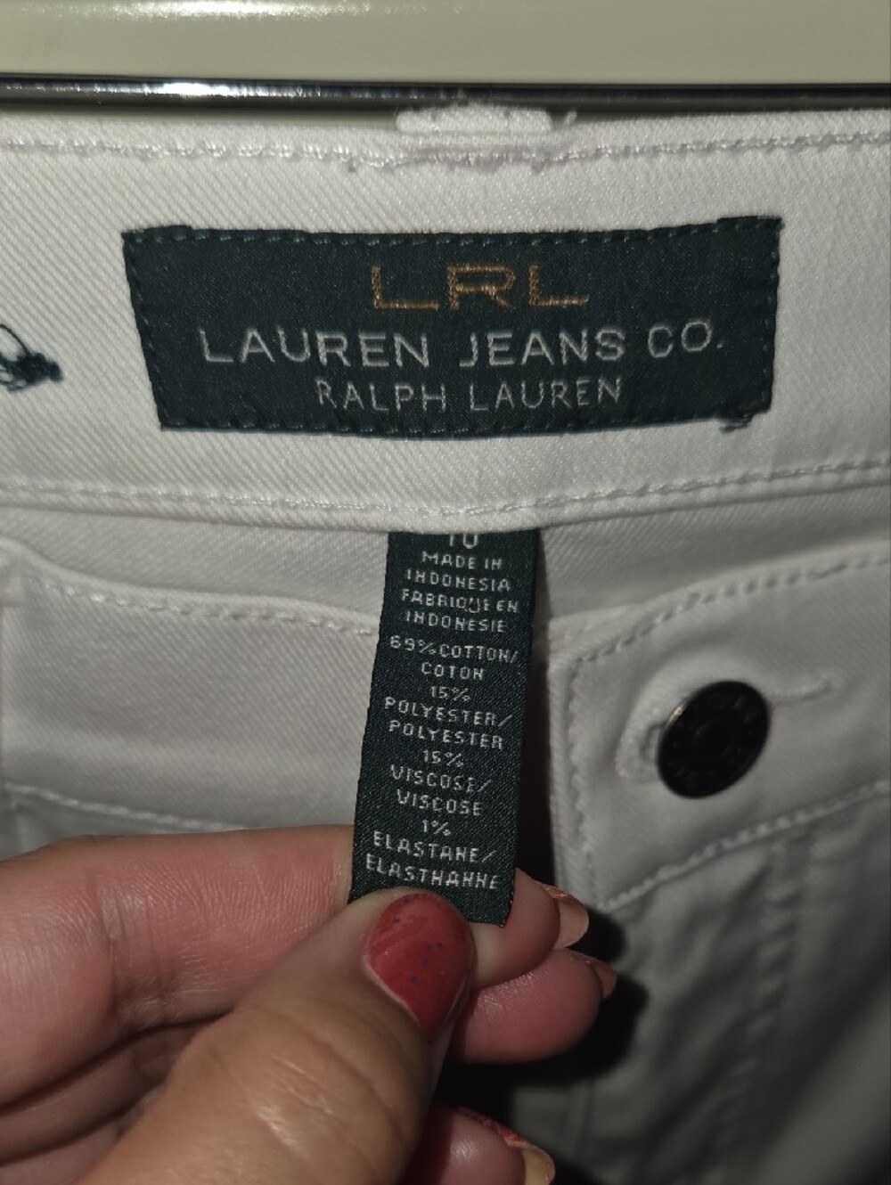 Lauren Ralph Lauren Off-White Straight Leg Jeans - Picture 2 of 8